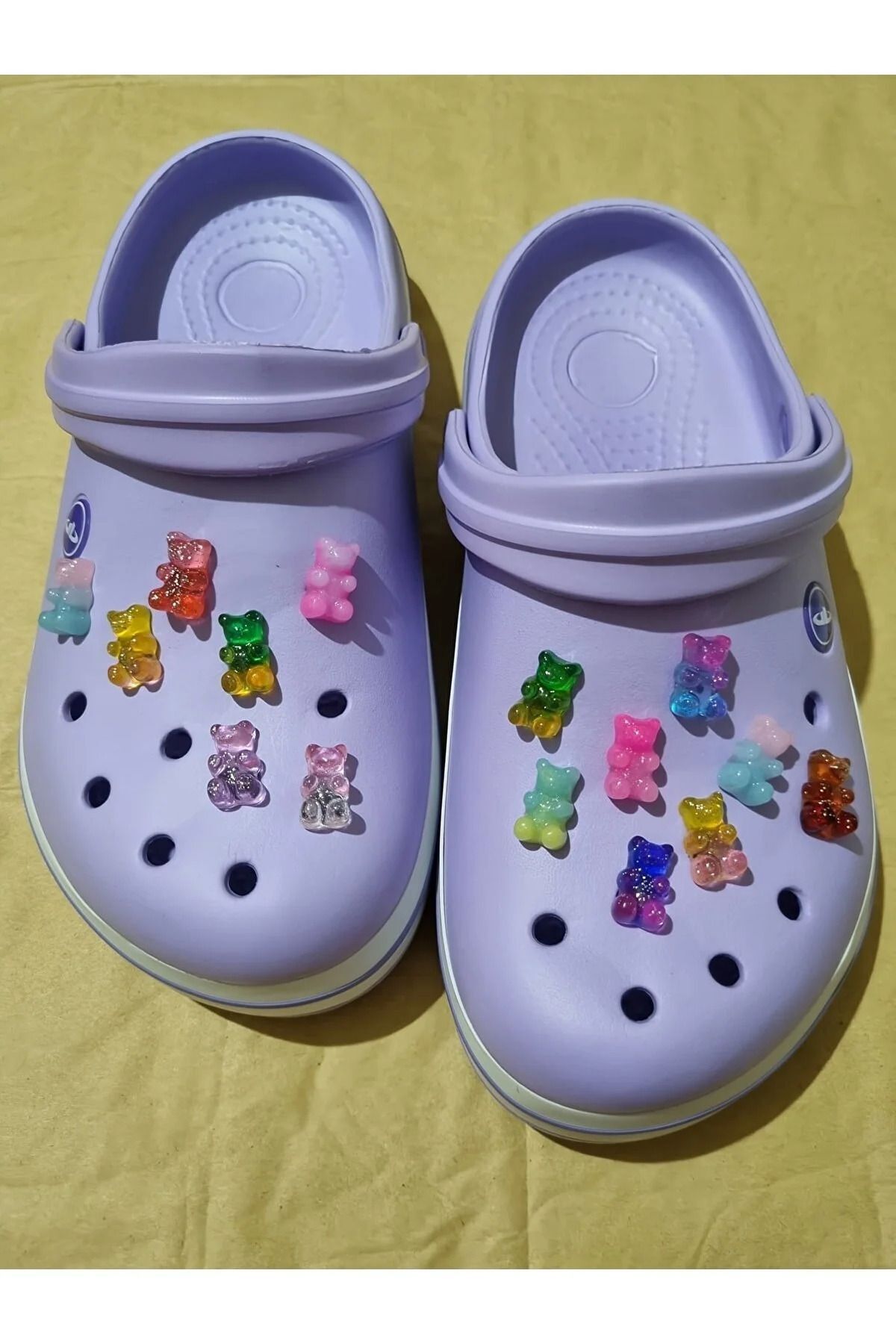 Crocs Terlik Süsü Jibbitz Rengarenk Ayıcık 5 Adet