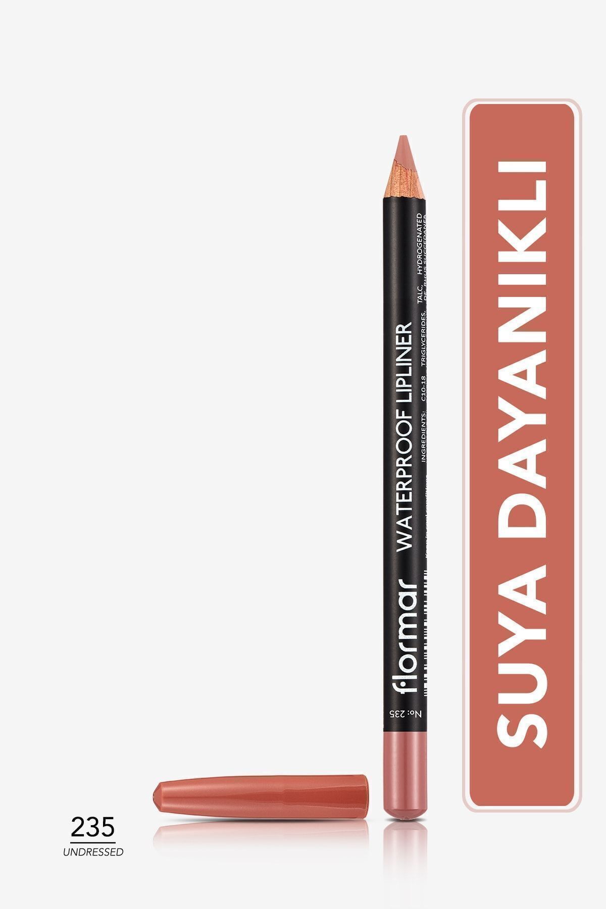 Flormar Waterproof Lipliner - Suya Dayanıklı Dudak Kalemi No:235 Undressed 1.14 g 8690604567485