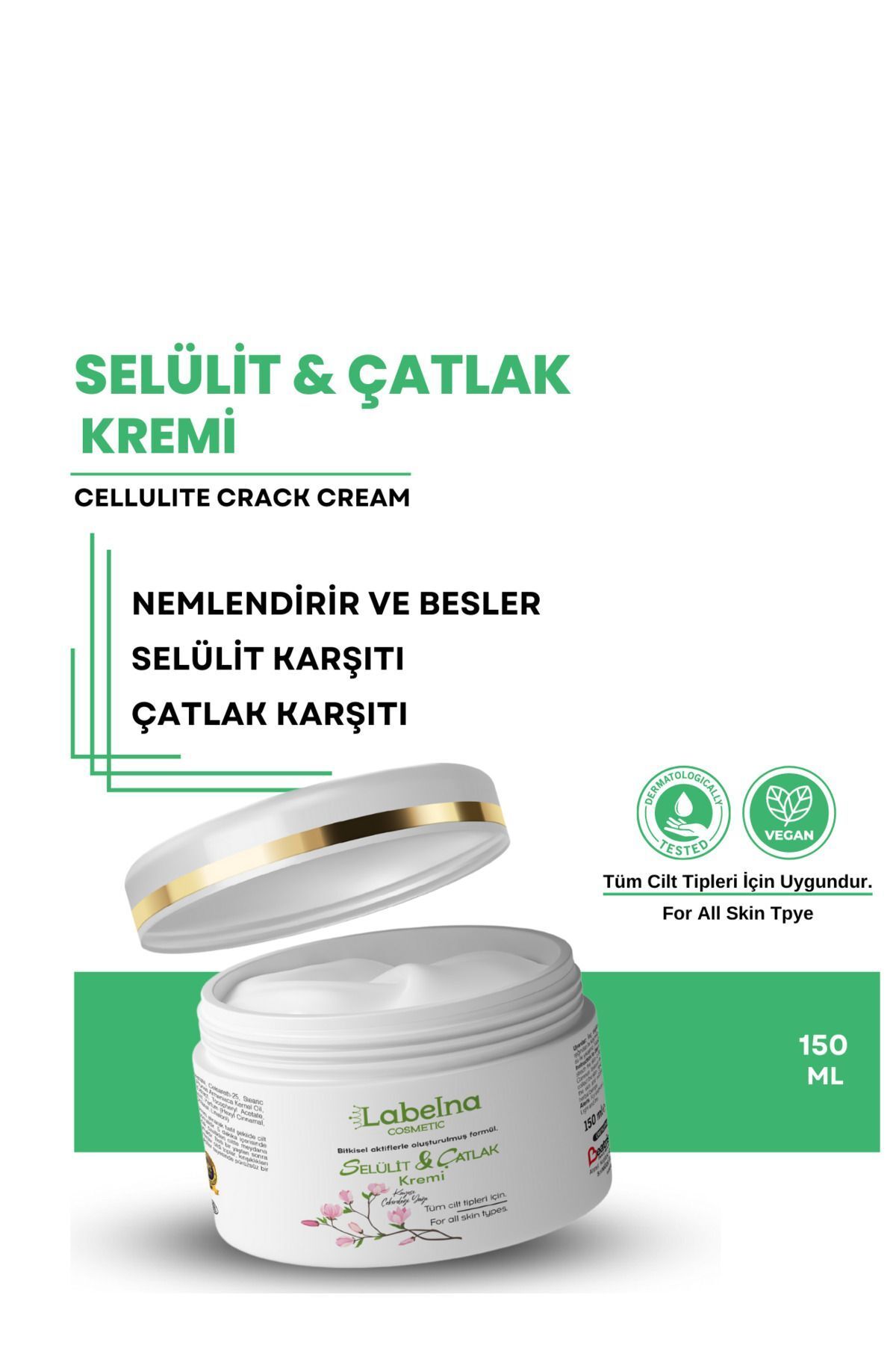 Labelna Cosmetic Selülit & Çatlak Kremi 150 ml