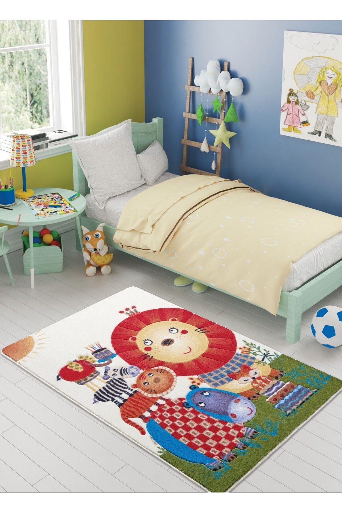 Confetti Lion King Turuncu 100X150 cm El Oymalı Çocuk Halısı