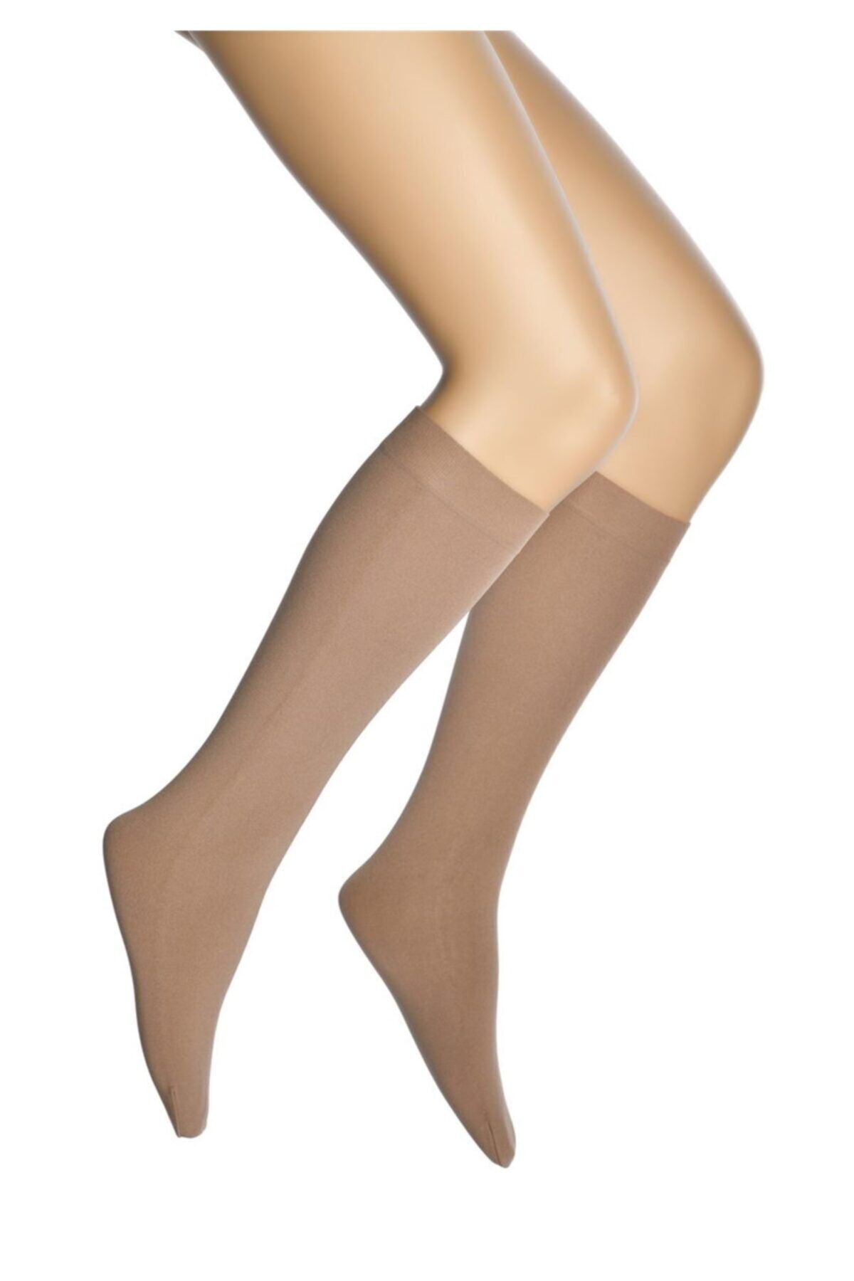 DORE Kadın Bronz Termal Kalın Dizaltı Pantolon Çorabı 3'lü