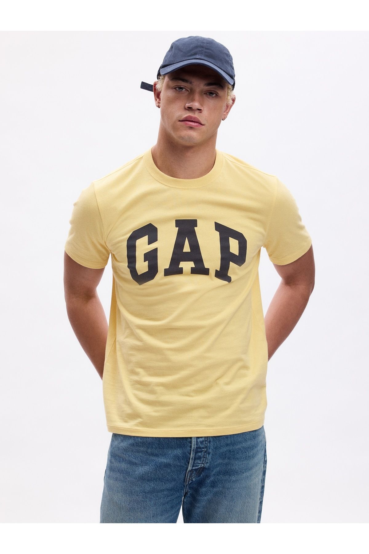 GAP Erkek Sarı Gap Logo T-Shirt