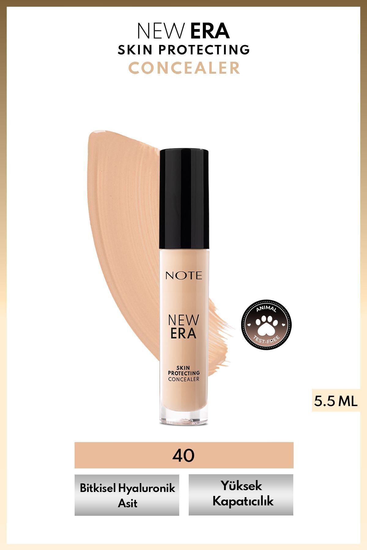 Note Cosmetics New Era Skin Protecting Concealer 40 Soft Ivory Göz Altı Kapatıcısı
