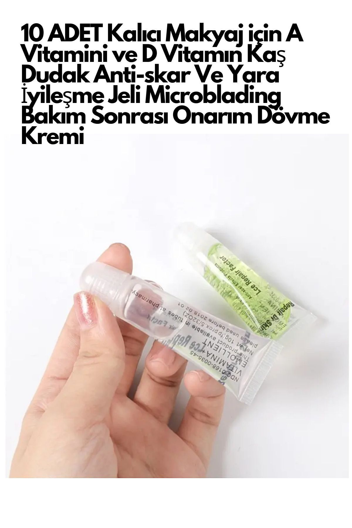 YAYOGE Kalıcı Makyaj A-D Vitamini Kaş Dudak İyileşme Jeli Microblading Sonrası Onarım Dövme Kremi 10 ADET