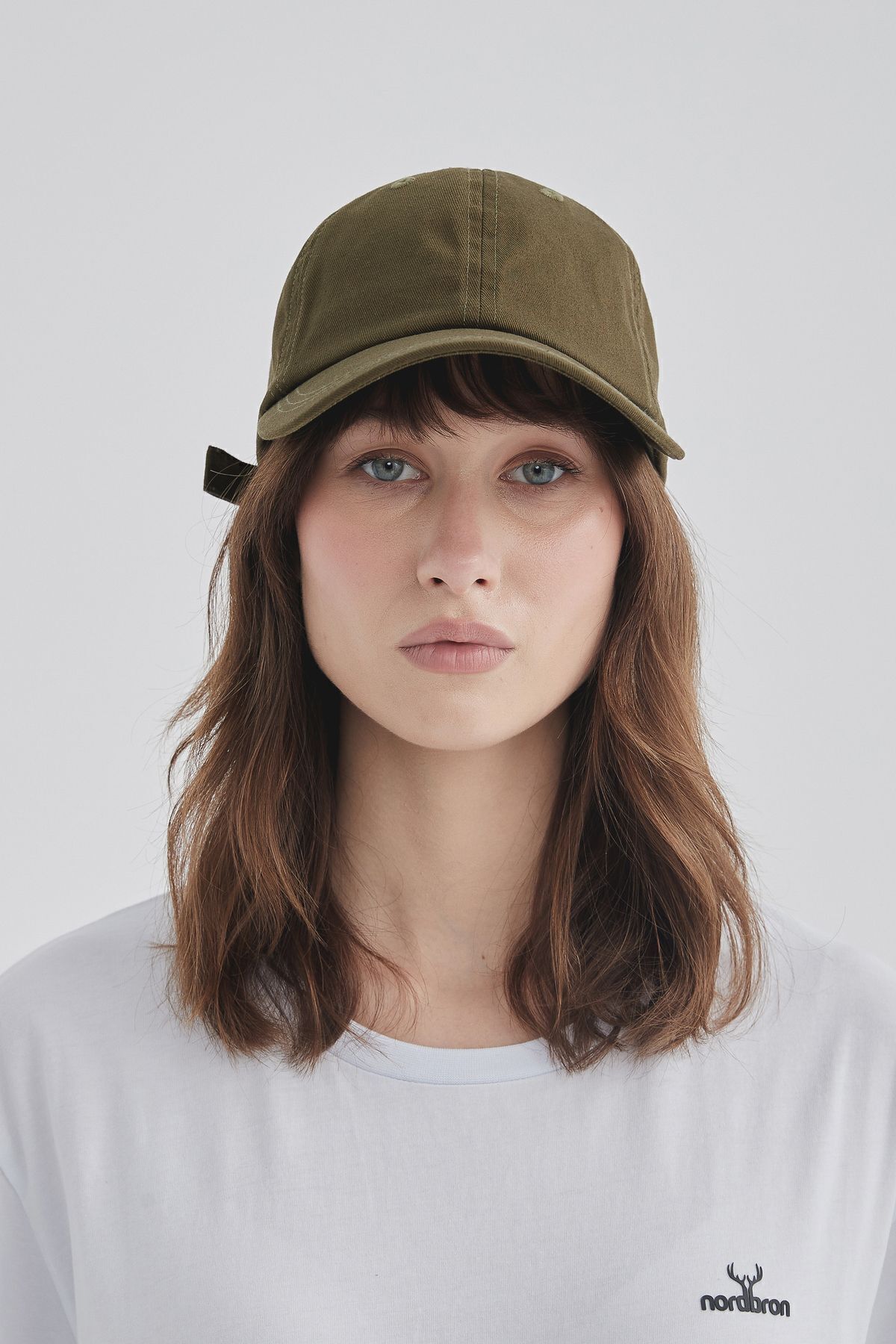 Nordbron Unisex Haki %100 Pamuk Düz Model Hava Alan Kumaş Kep Şapka Ter Bantlı Konforlu Yazlık Hagen