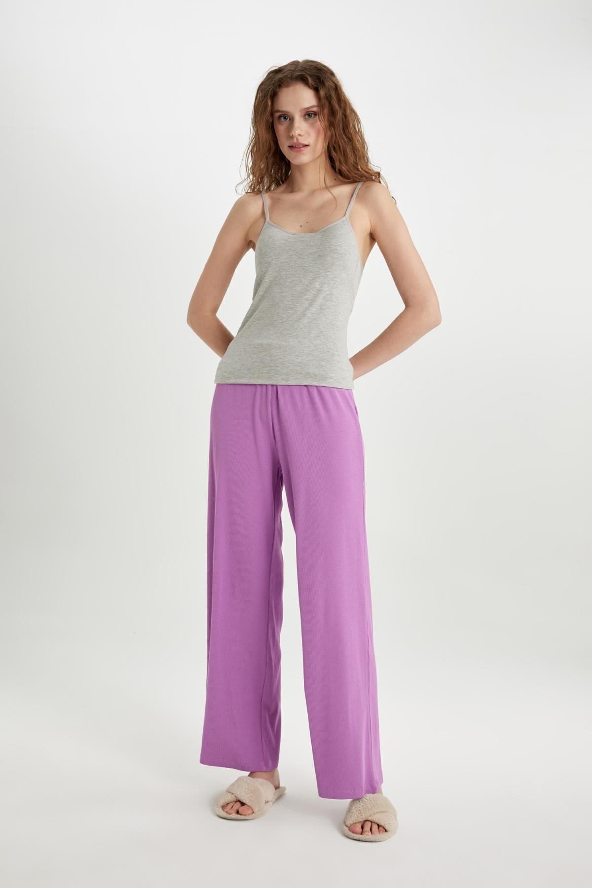 Defacto Fall In Love Regular Fit Ribana Casual Pijama Altı Z9115az24sp