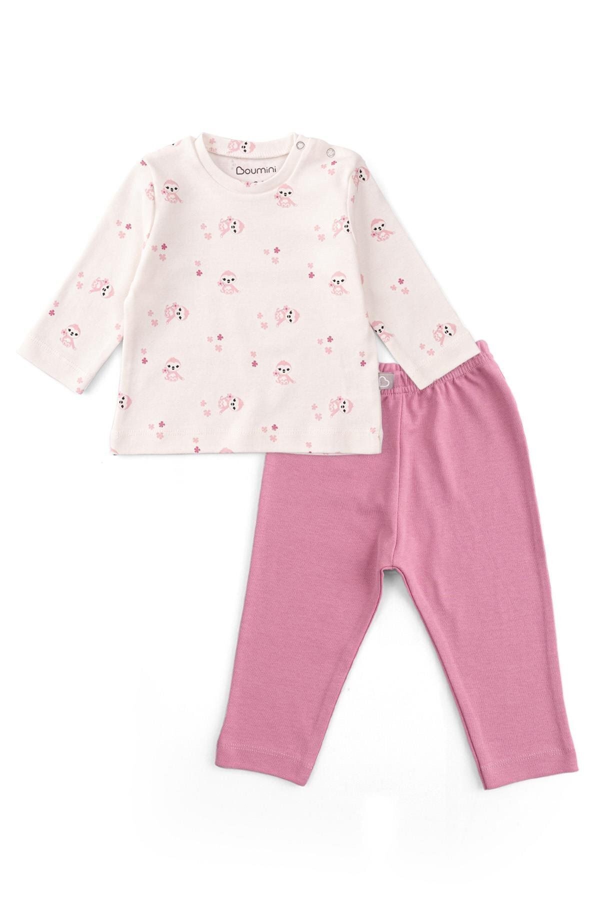 Boumini Bebek Ve Çocuk Pijama Takımı Pembe Miskin