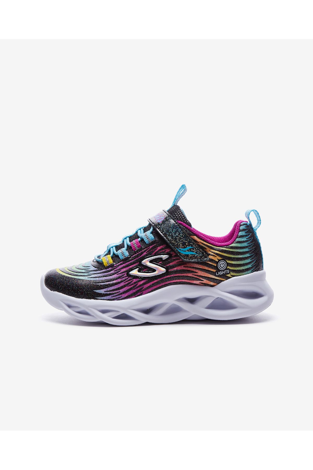 Skechers Twisty Brights - Mystical Bliss Büyük Kız Çocuk Siyah Işıklı Spor Ayakkabı 302321l Bkmt