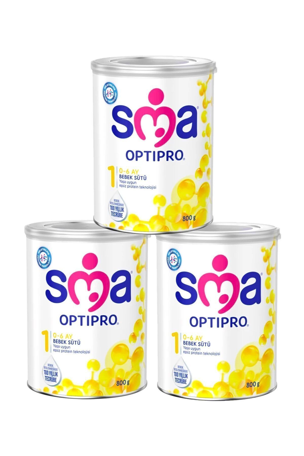SMA 1 Optipro Probiyotik Bebek Sütü 800 gr X 3 Adet