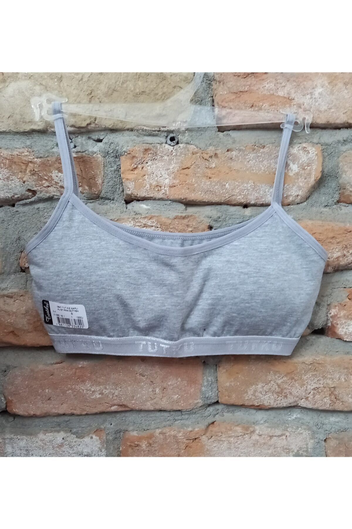 Tutku Kız Çocuk Alıştırma 3'lü Sütyen Gri 0847 Pedli