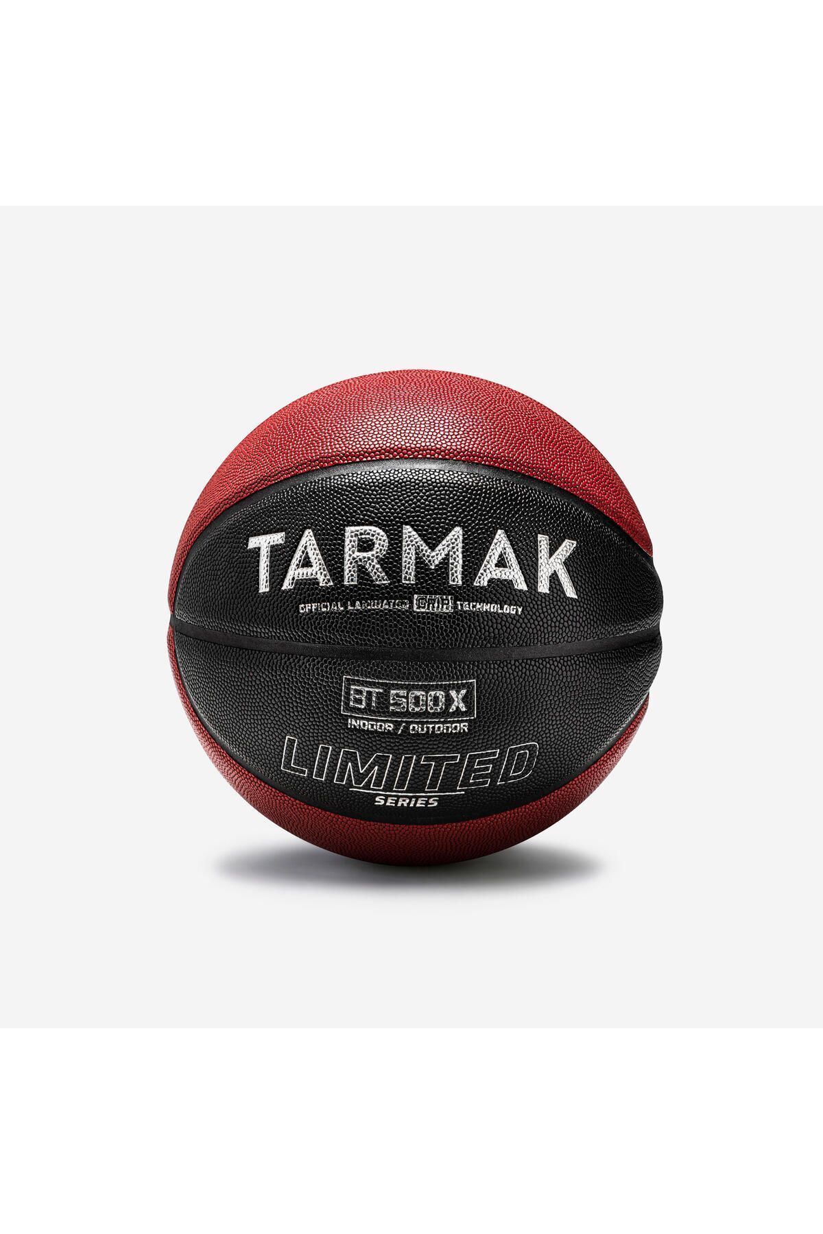 Decathlon Basketbol Topu - 7 Numara - Kırmızı/siyah - Bt500 Grip Ltd