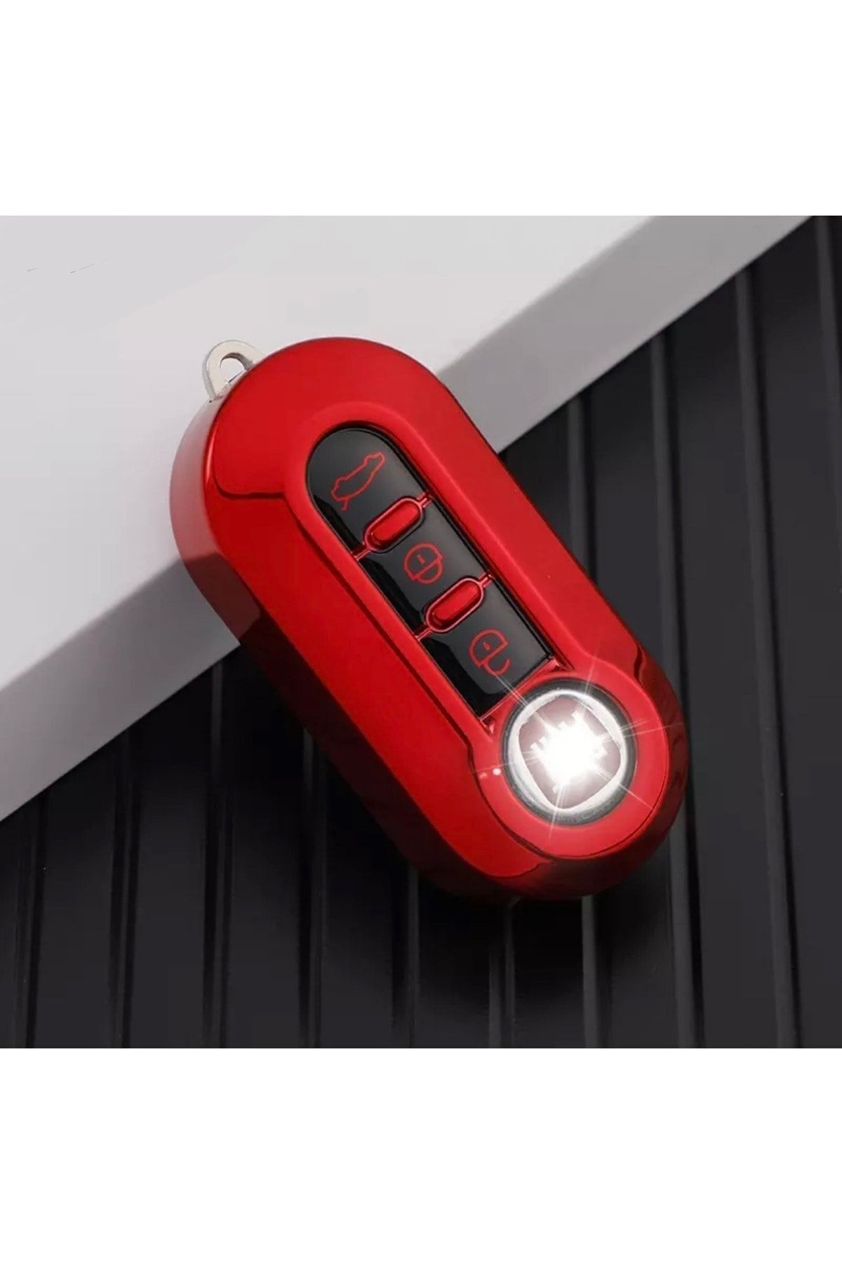 YıldızTuning Fiat Doblo Fiorino Linea 500 Anahtar Kılıfı Parlak Kırmızı