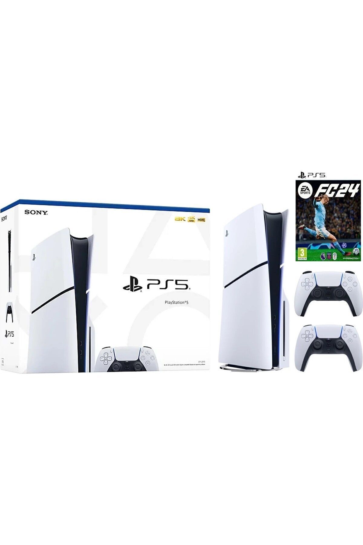 Sony Playstation 5 Slim Standart Edition 1 TB + DualSense + EA FC 24 (İthalatçı Garantili)