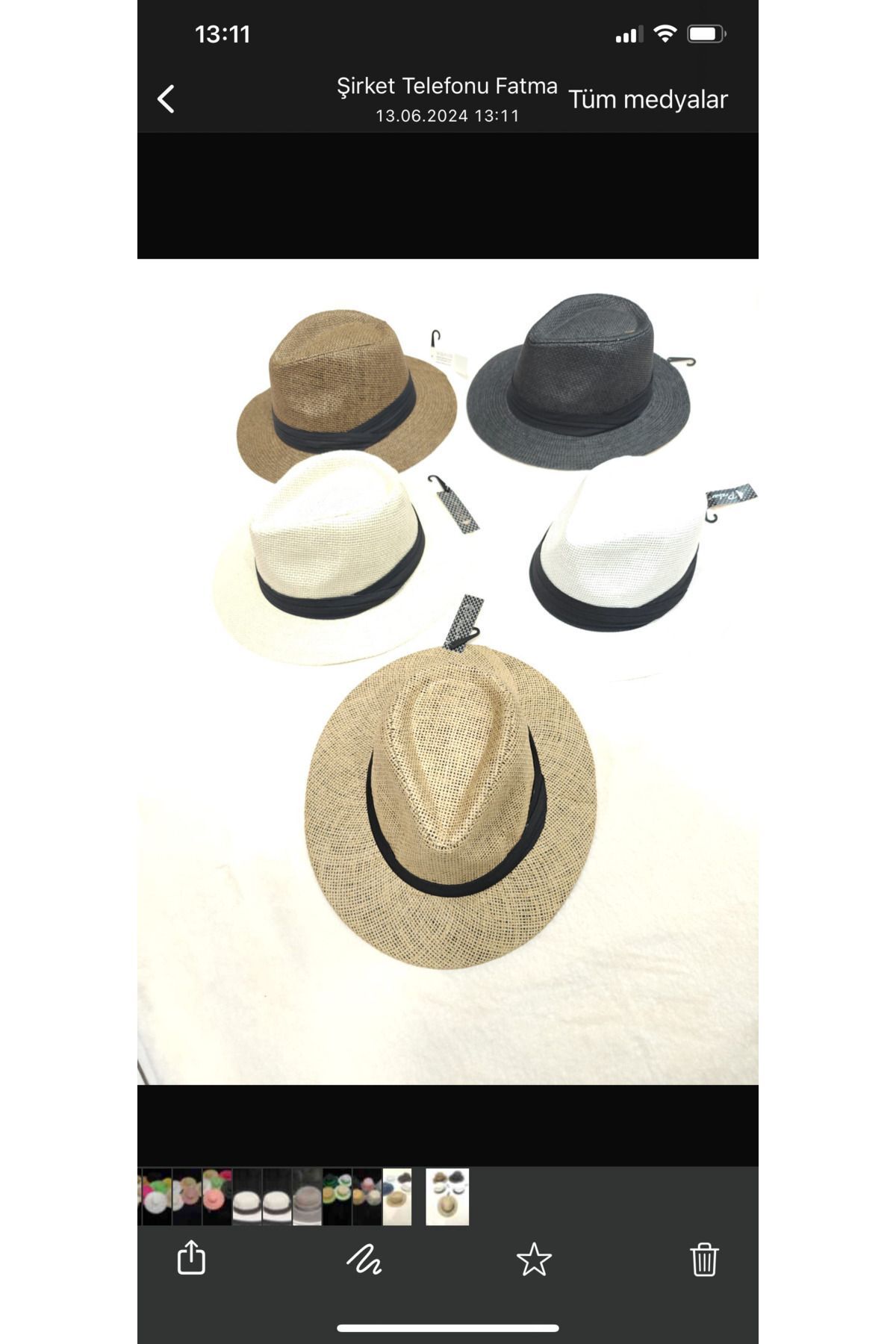 Prahar Unisex Hasır Jackson Düz Şapka Beyaz Renk