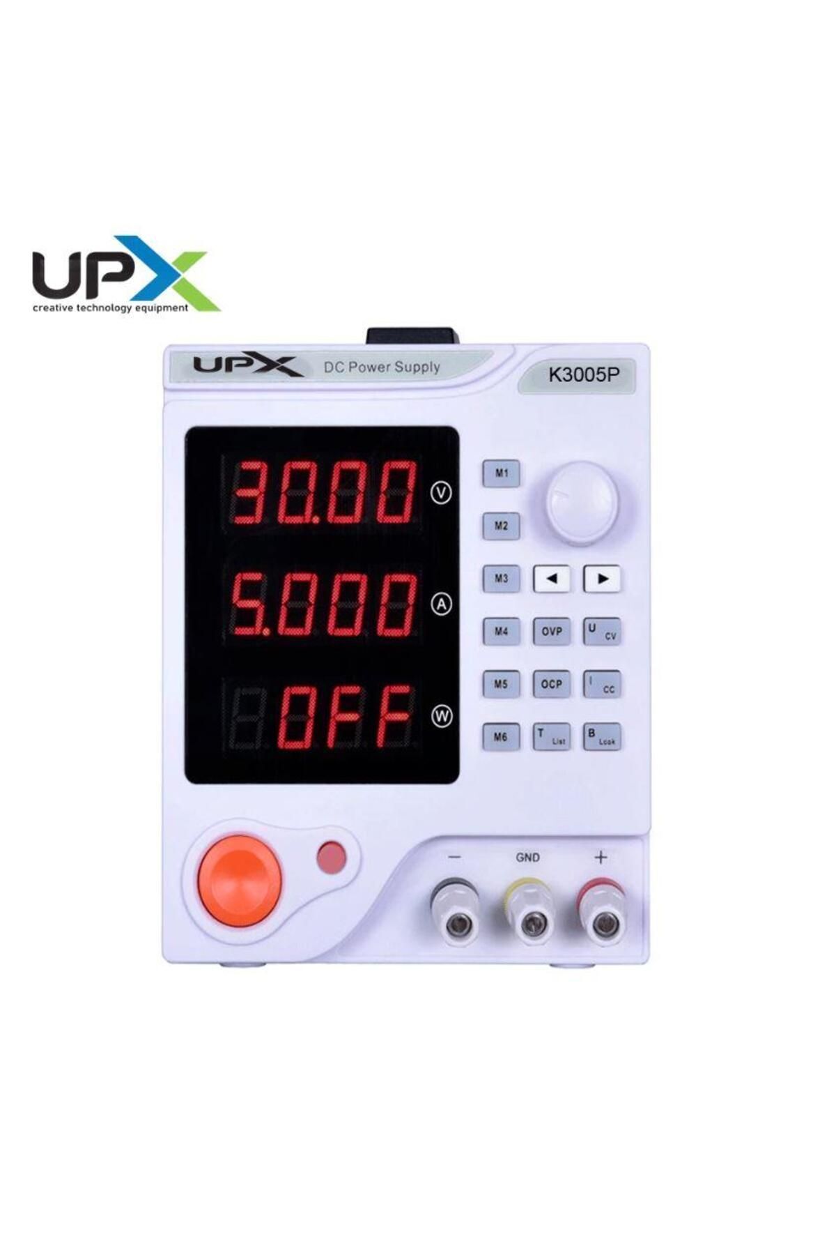 UPX K3005P 0-30V 0- 5A Tek Çıkışlı Dc Ayarlı 4 Haneli Güç Kaynağı (10 Mv 1Ma )