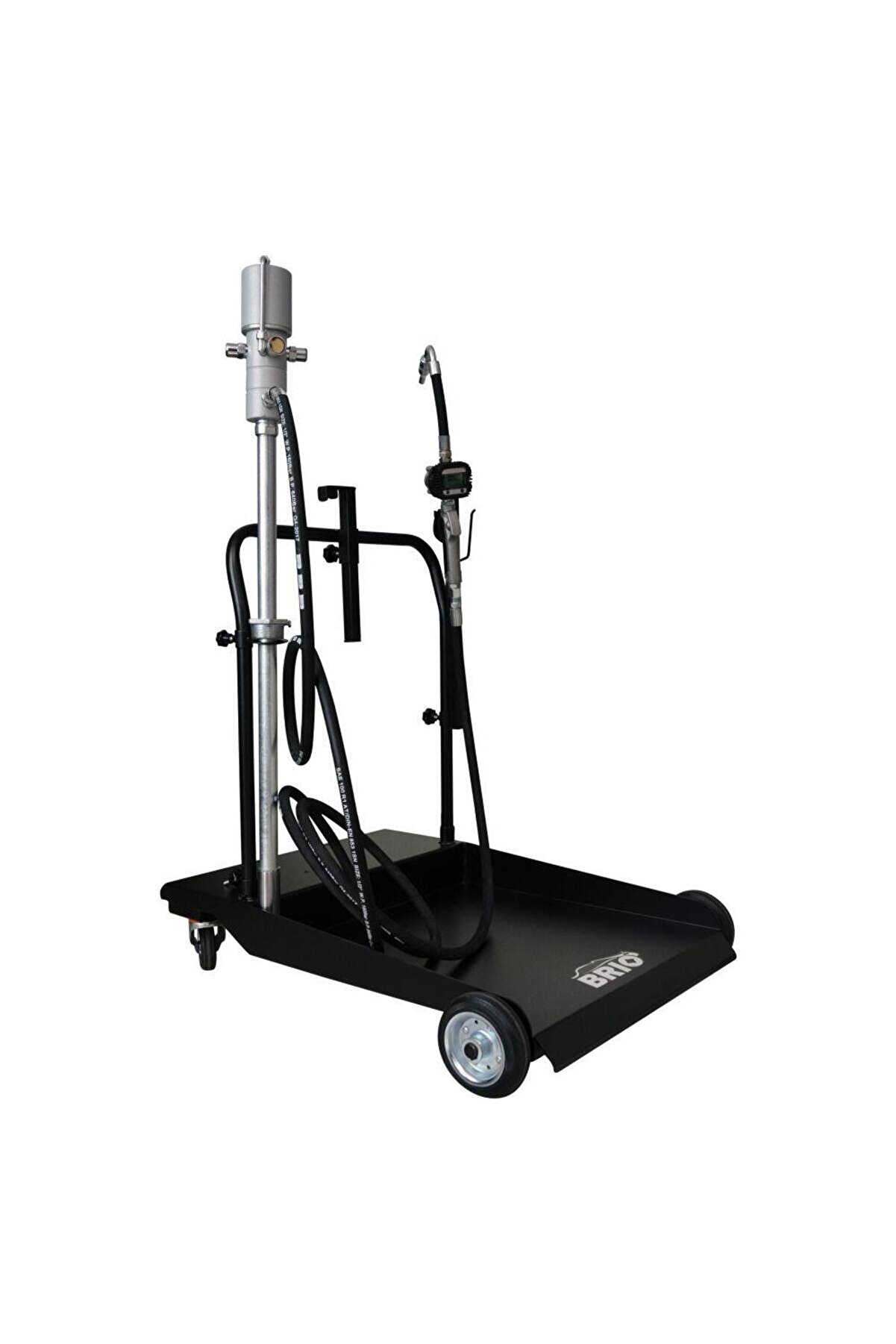 Seyyar Yağ Basma Arabalı Havalı Ince Yağ Pompası Dijital Tabanca 5 M Hortumlu