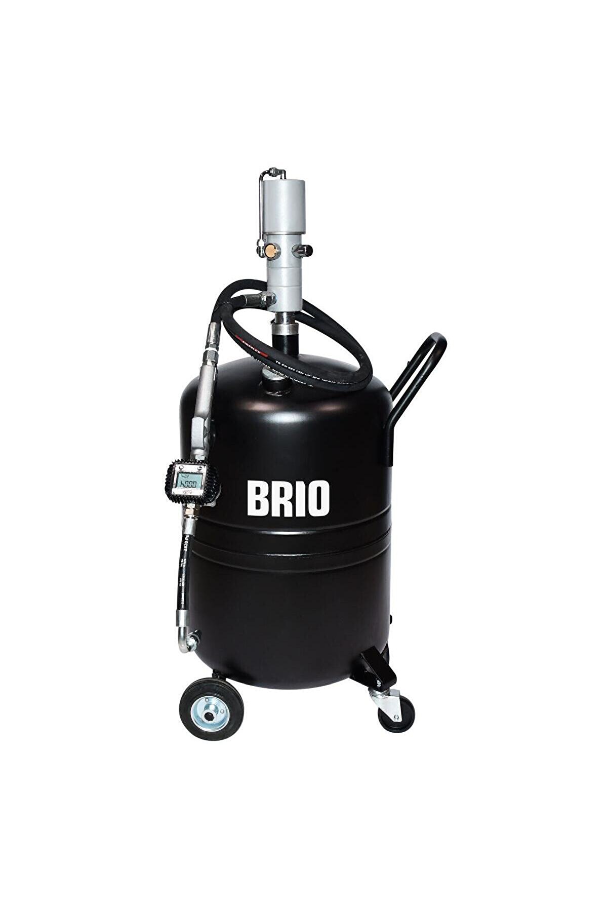 Seyyar Yağ Basma 80 Lt Tekerlekli Havalı Ince Yağ Pompası Dijital Tabanca 2 M Hortumlu