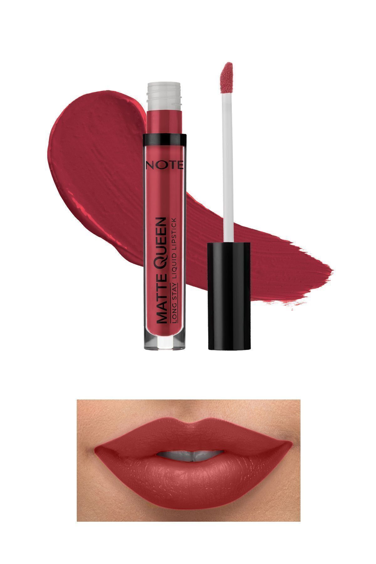 Note Cosmetics Matte Queen Lipstick Kalıcı Likit Ruj 13 Red Elegance - Kırmızı