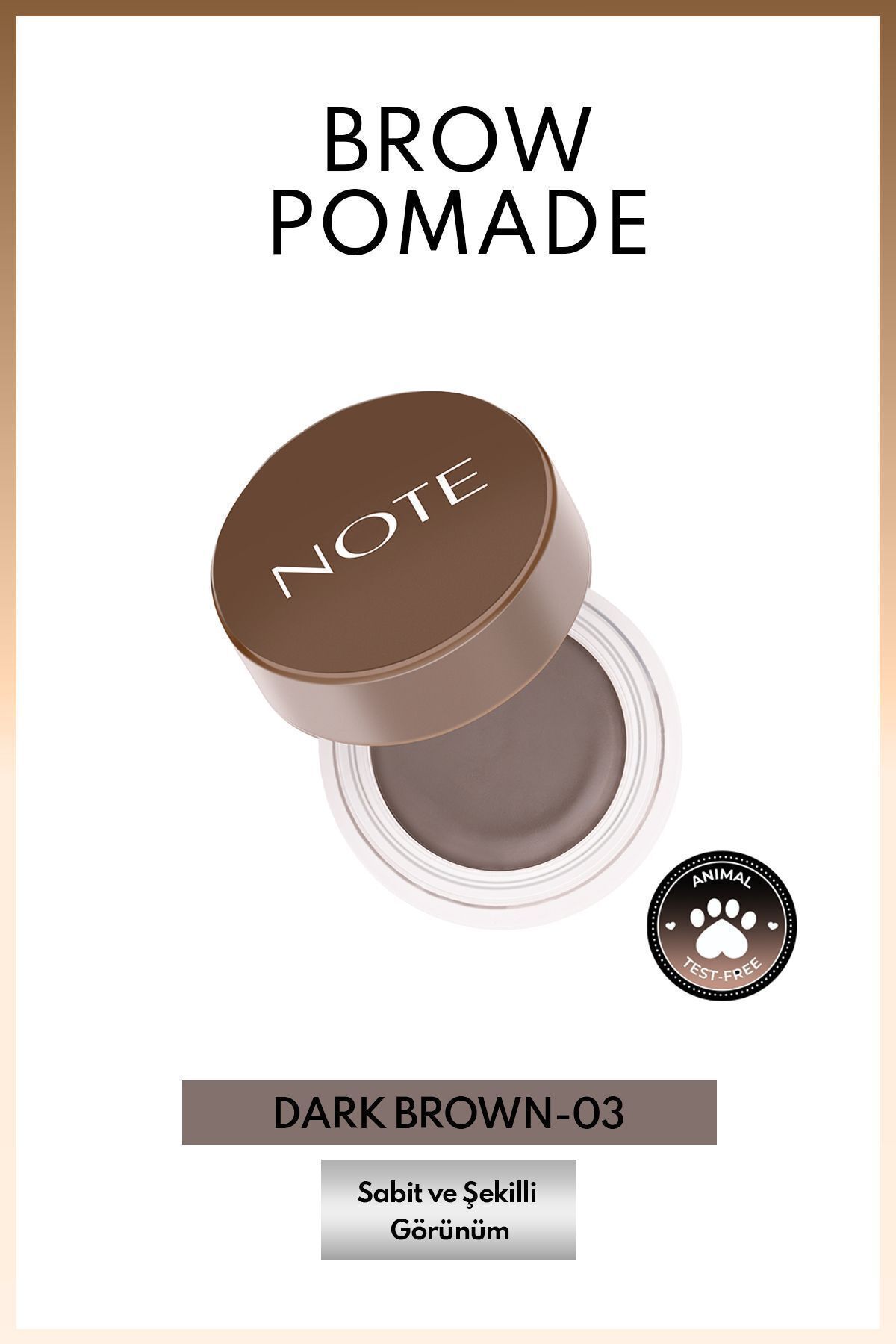 Note Cosmetics Brow Pomade Kalıcı Kaş Pomadı 03 Dark Brown