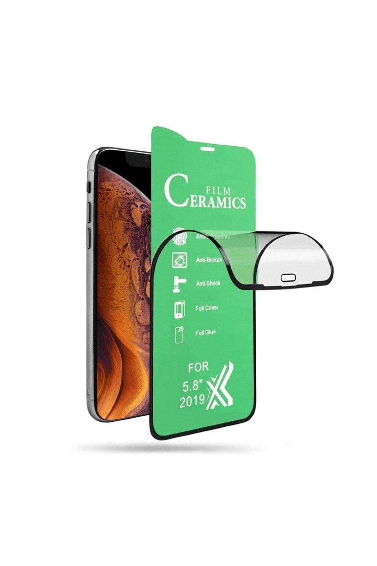 gokkusagibilisim Apple Iphone 11 Pro Max / Xs Max Uyumlu Tam Kaplayan 9d Seramik Nano Kırılmaz Ekran Koruyucu Film