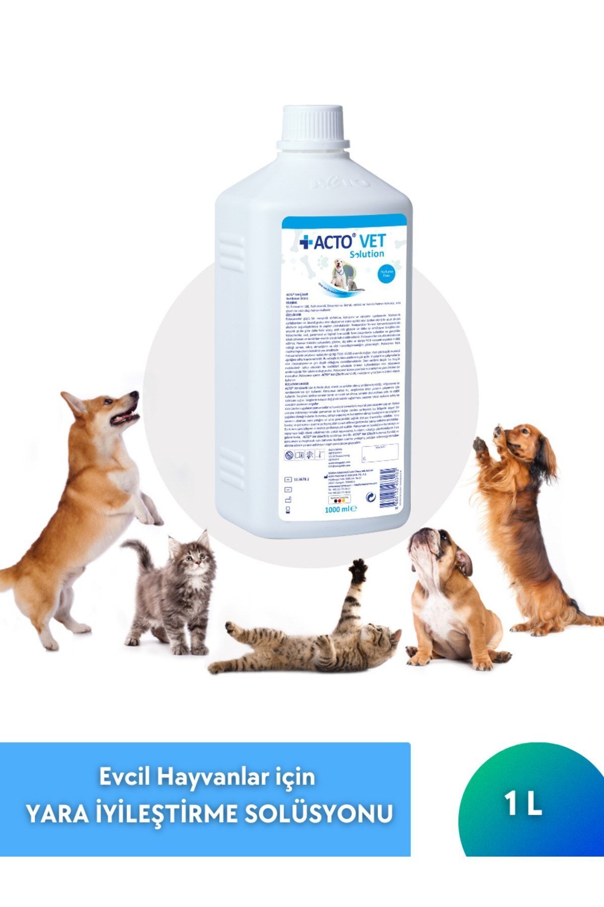 Acto ® VET SOLUTION 1 LT | Evcil Hayvanlar için Yara İyileştirme Solüsyonu