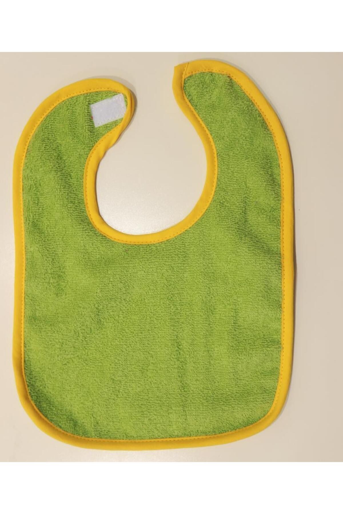 Ender Home Havlu Bebek Mama Önlüğü Sıvı Su Geçirmez Cırt Bantlı Mama Önlüğü