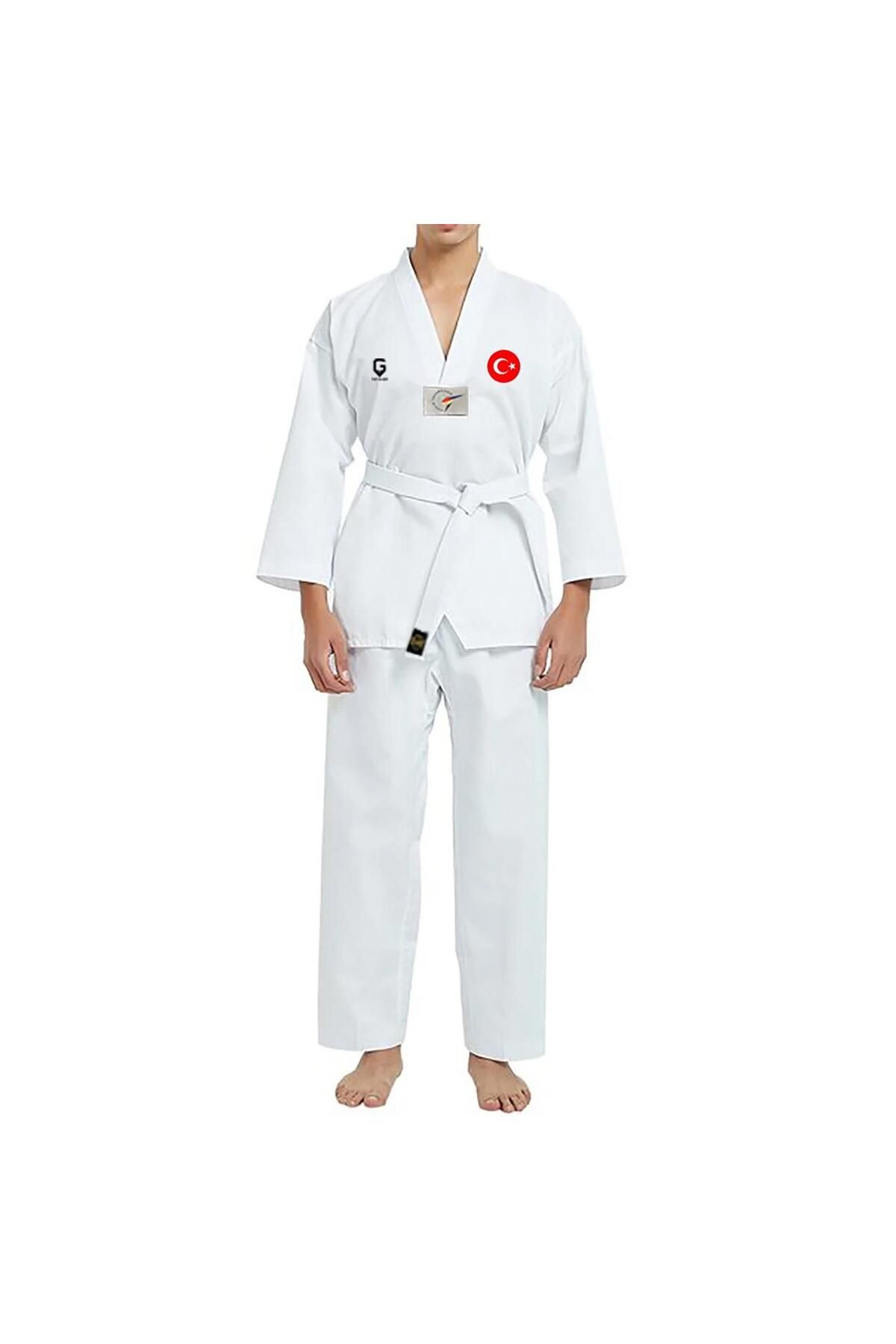 TOP GLORY Tgbyt000 Beyaz Yaka Taekwondo Elbisesi Beyaz
