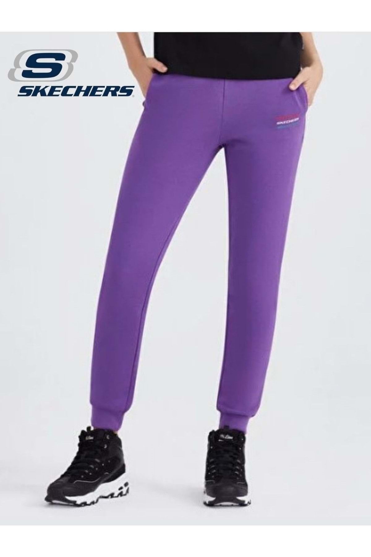 Skechers W Essential Jogger Sweatpant S232238 Kadın Eşofman Altı Mor