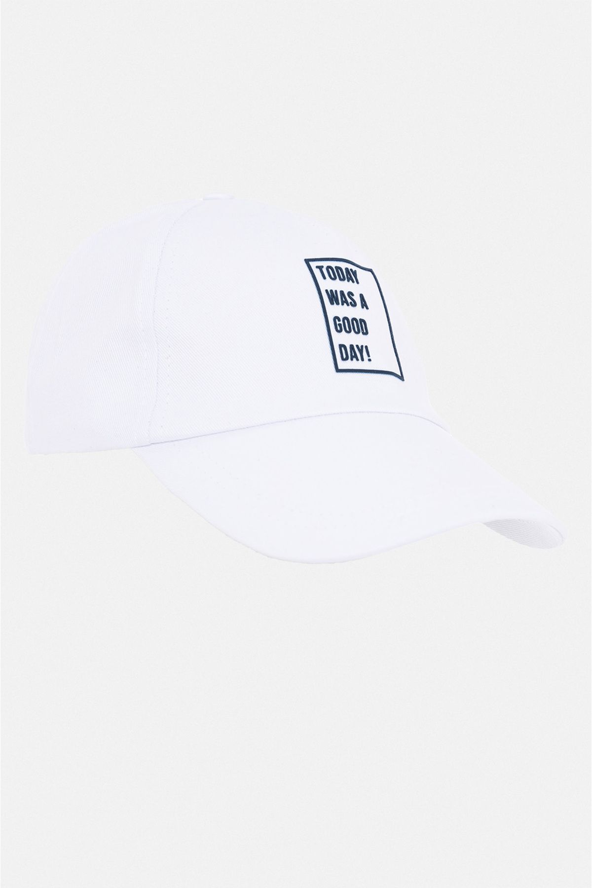 Avva Erkek Beyaz Slogan Baskılı Spor Şapka A31Y9205