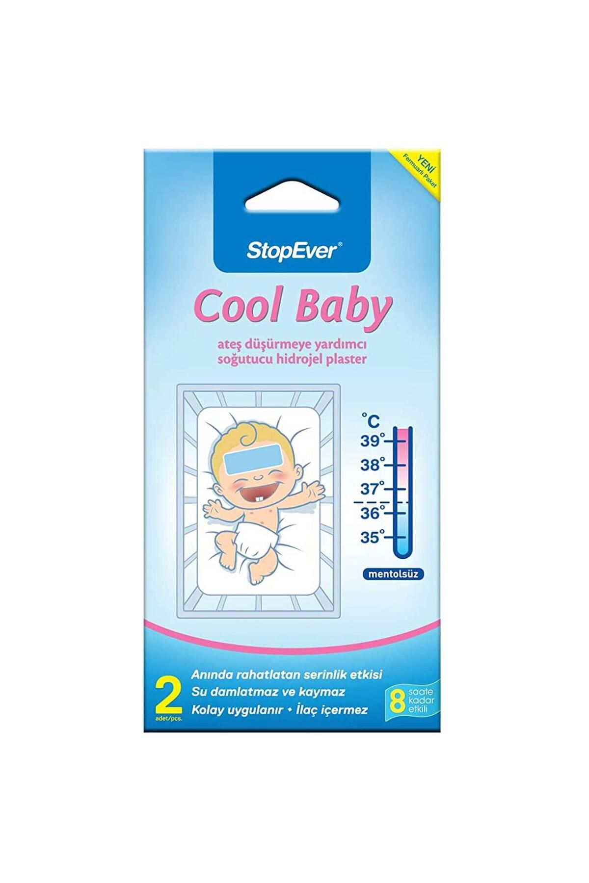 StopEver Cool Baby Ateş Düşürmeye Yardımcı Soğutucu Hidrojel Plaster 2 Li