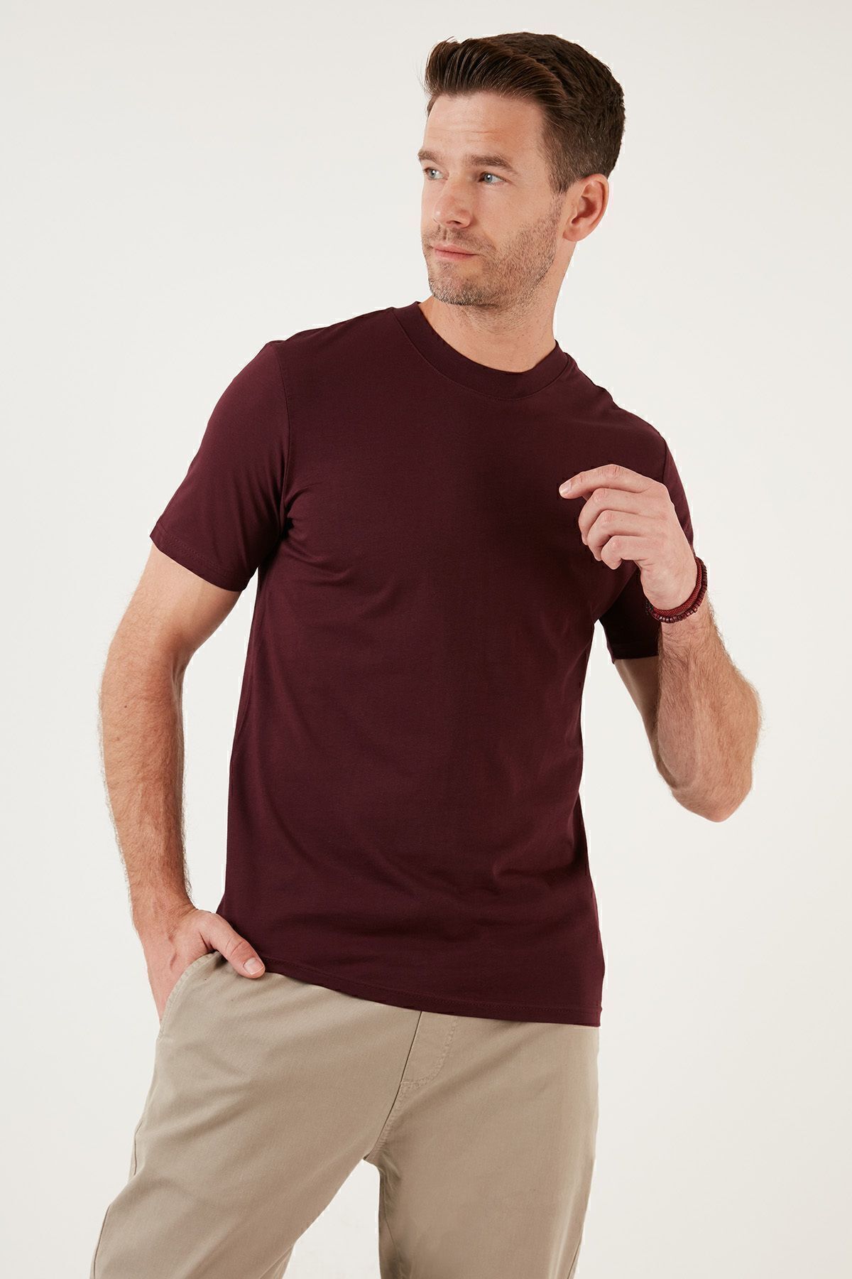 Buratti Pamuklu Regular Fit Bisiklet Yaka Basic T Shirt Erkek T SHİRT 59020201