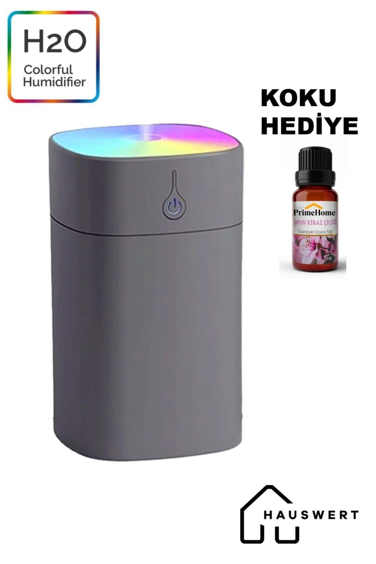 hauswert H2o Humidifier 400 Ml Ulrasonik Oda ve Araç Hava Nemlendirici Buhar Makinesi Ve Aroma Difüzörü Koku