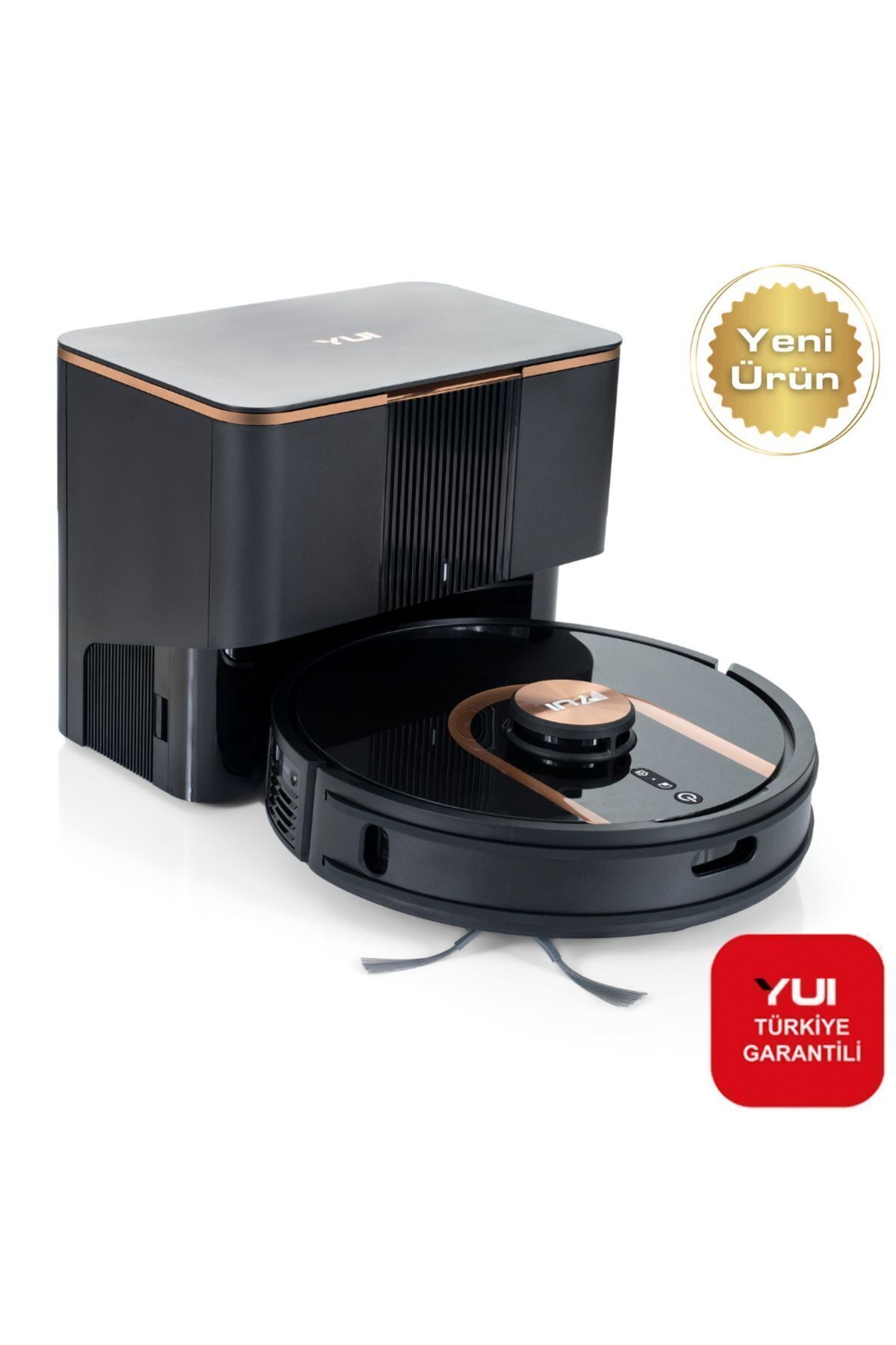 Yui S7 Plus Akıllı Çöp Istasyonlu Robot Vacuum & Mop Süpürge Siyah (YUI TÜRKİYE GARANTİLİ)