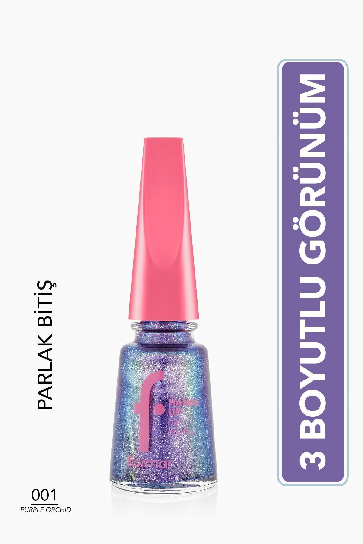 Flormar Yoğun Pigmentli Holografik Oje- Festival Spirit Nail E. - 001 Purple Orchid- 8682536045261