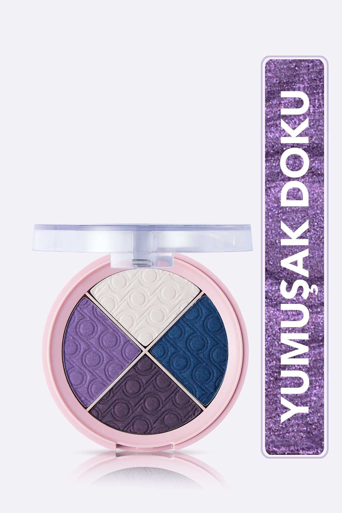 Flormar Göz Farı Ve Far Paleti - Pretty By Flormar Quartet Eyeshadow 006 Violet Universe