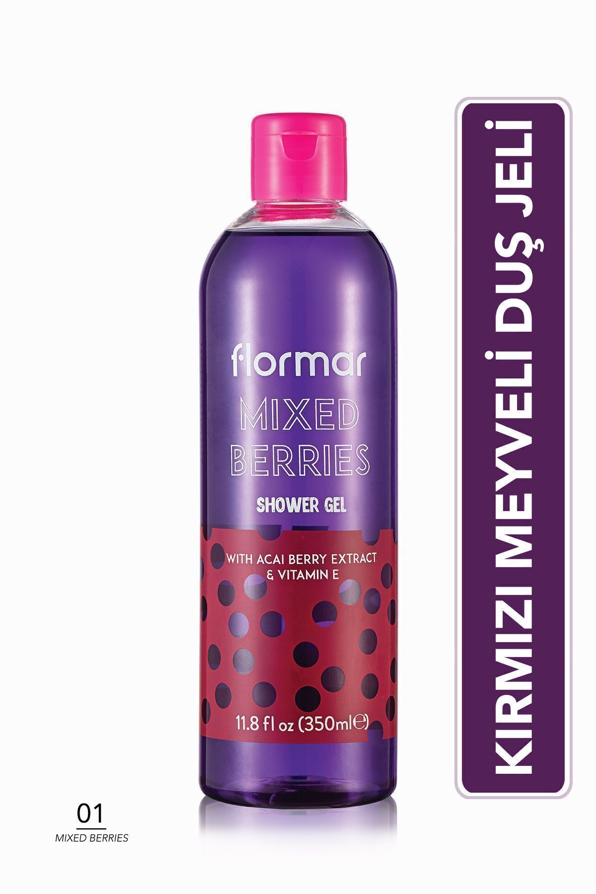 Flormar Meyve Kokulu Besleyici Duş Jeli (kırmızı Meyve) - Shower Gel - 001 Mixed Berries - 8690604493340