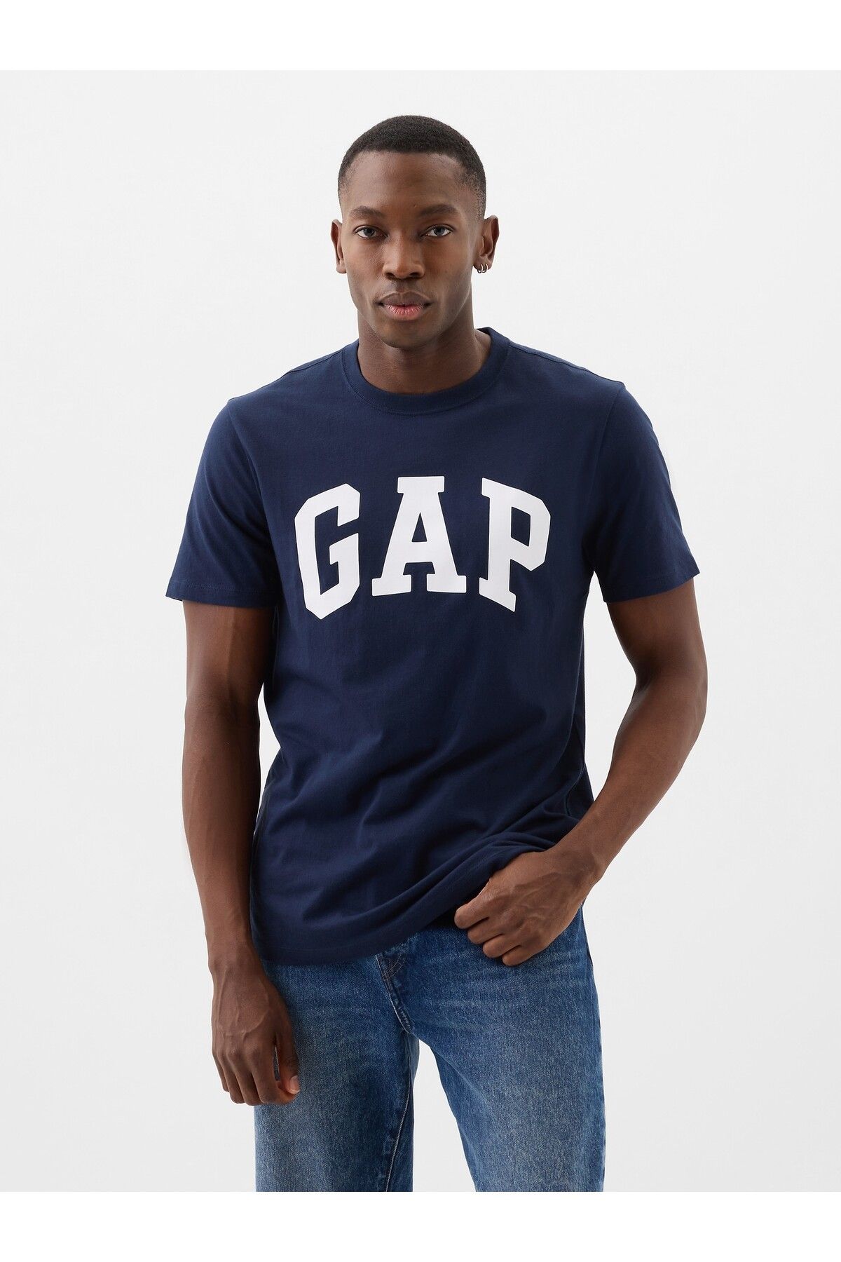 GAP Erkek Lacivert Gap Logo T-Shirt