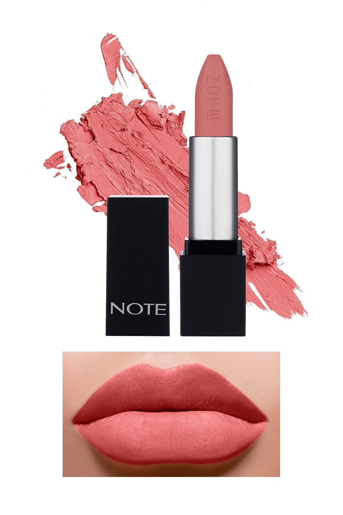 Note Cosmetics Mattever Lipstick Yarı Mat Saten Bitişli Ruj 05 Rose Delights - Pembe