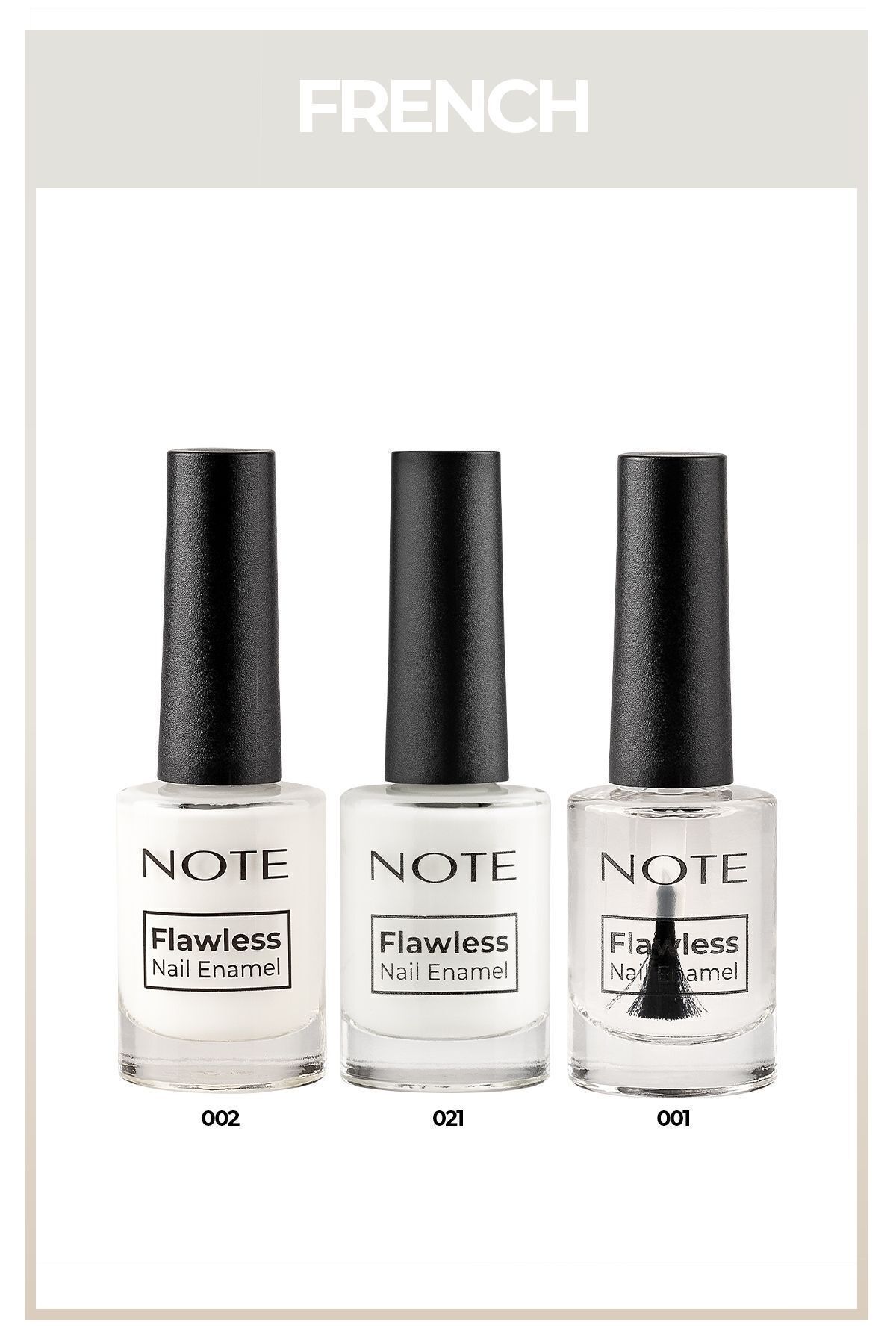 Note Cosmetics Nail Flawless 3'lü French Oje Seti