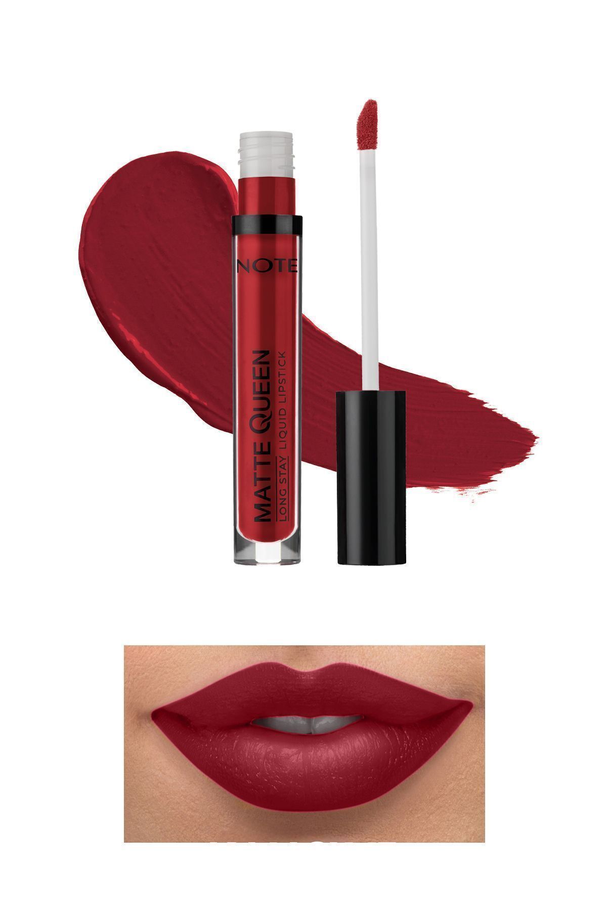 Note Cosmetics Matte Queen Lipstick Kalıcı Likit Ruj 15 Magestic Red - Kırmızı