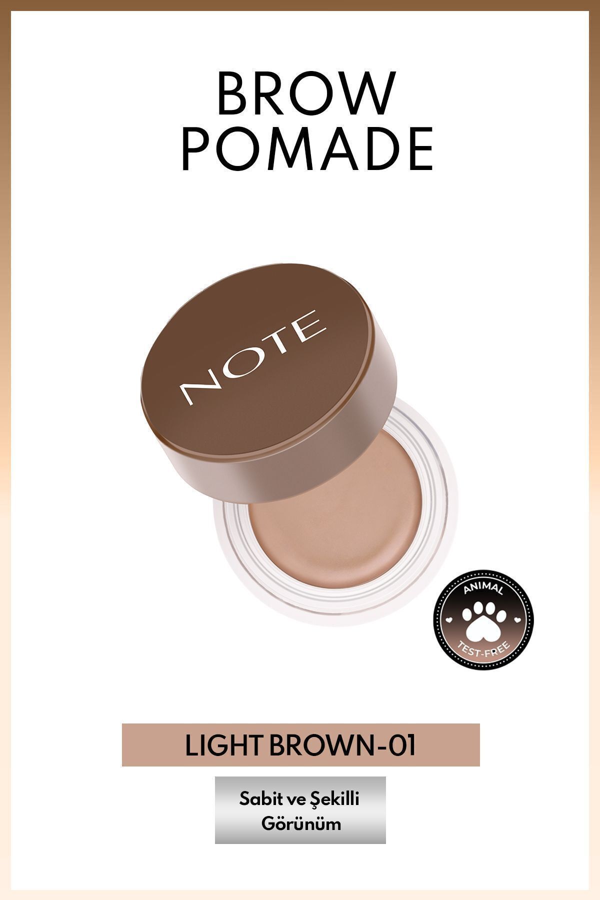 Note Cosmetics Brow Pomade Kalıcı Kaş Pomadı 01 Light Brown