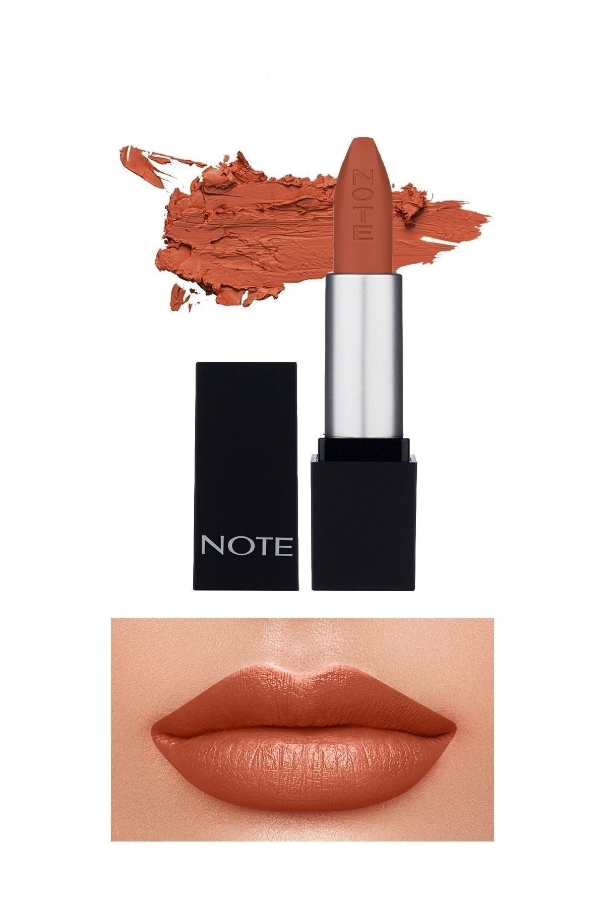 Note Cosmetics Mattever Lipstick Yarı Mat Saten Bitişli Ruj 04 Indian Curry - Nude