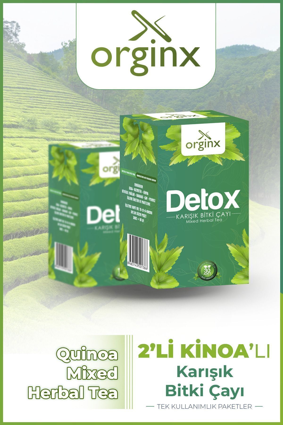 Orginx Zayıflama1 Destekleyici Bitkisel Karışımlı Detox Form Çayı ( 2 Li Set )