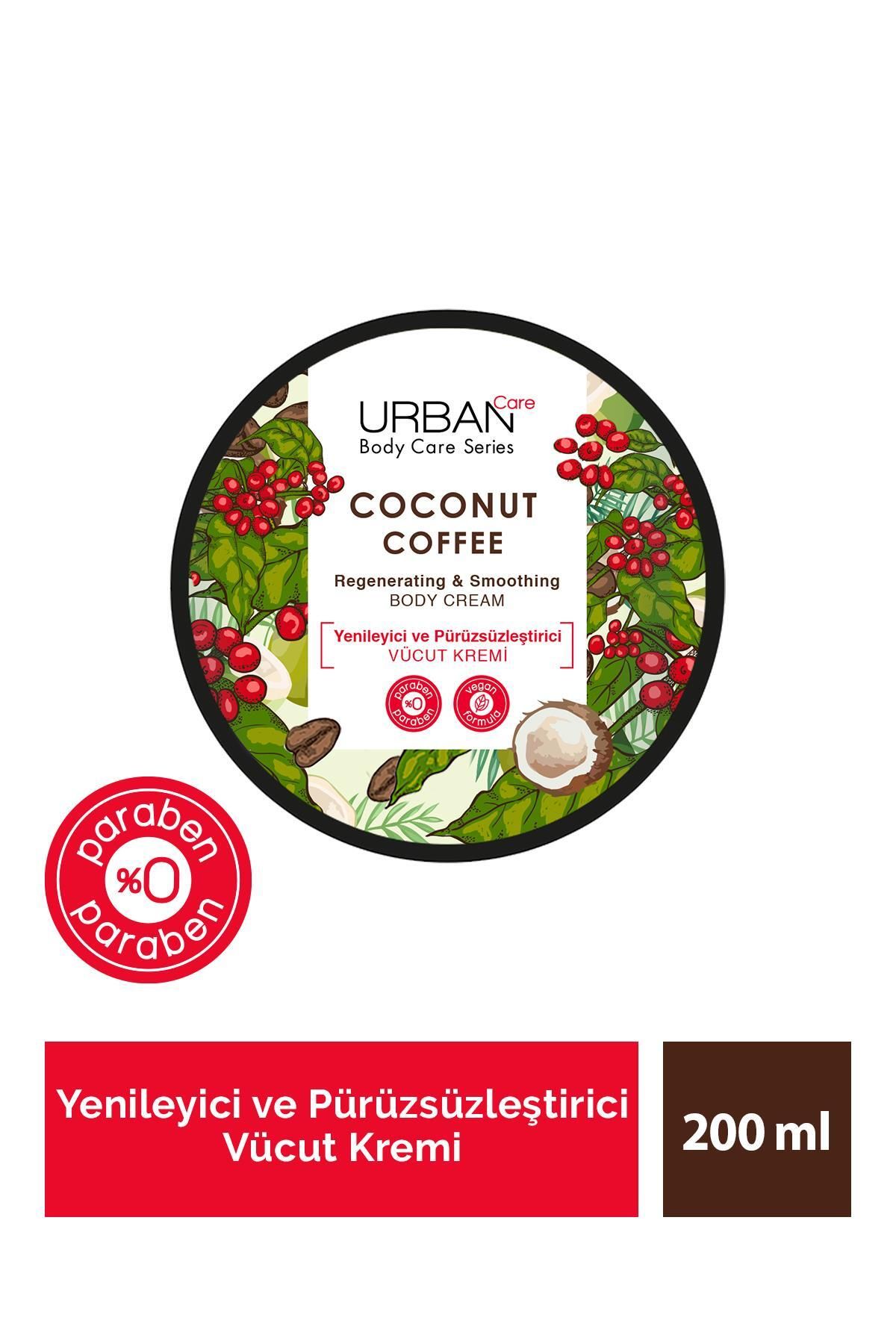 Urban Care Coconut Coffee Yenileyici ve Pürüzsüzleştirici Vücut Kremi 200 ml-Vegan