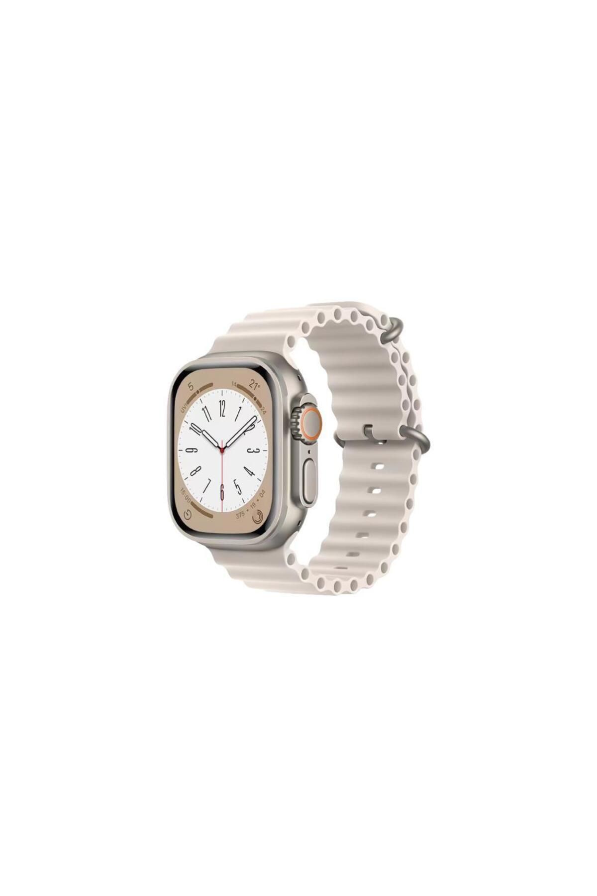 Sunix Apple Watch 42mm / 44mm / 45mm/ 49mm Uyumlu Akıllı Saat Kordonu Bej