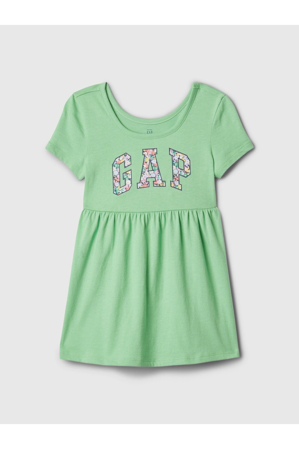 GAP Kız Bebek Yeşil Gap Logo Elbise