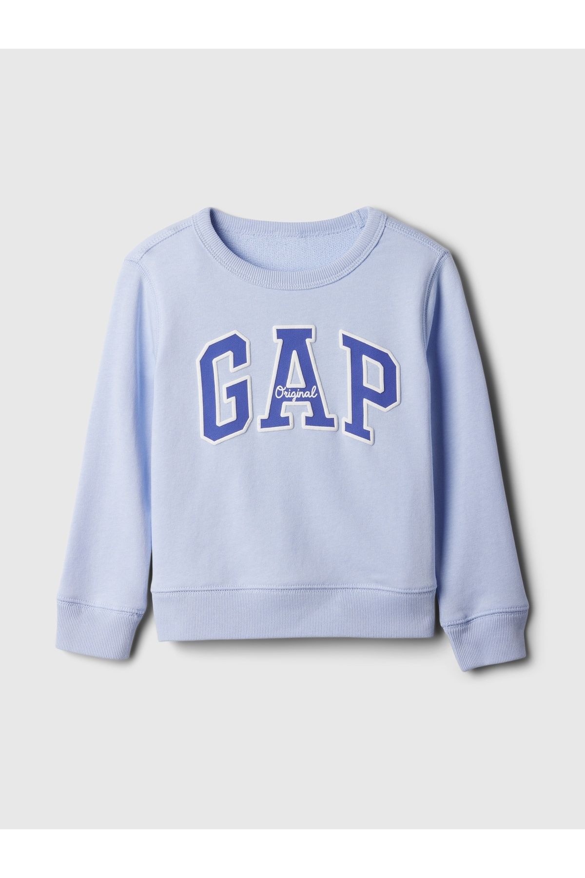 GAP Erkek Bebek Mavi Gap Logo Fransız Havlu Kumaş Sweatshirt