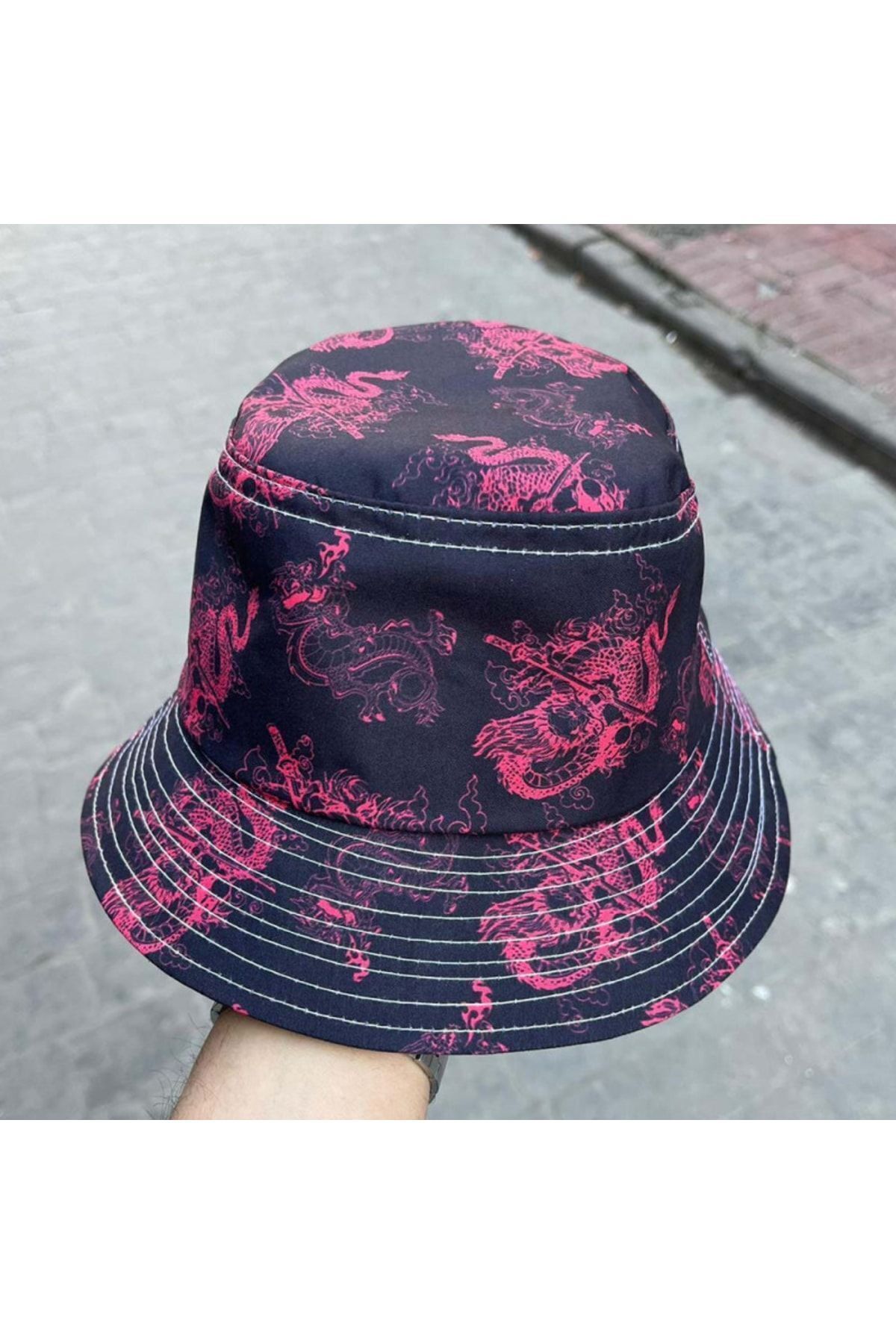 Köstebek Pink Dragon Bucket Şapka