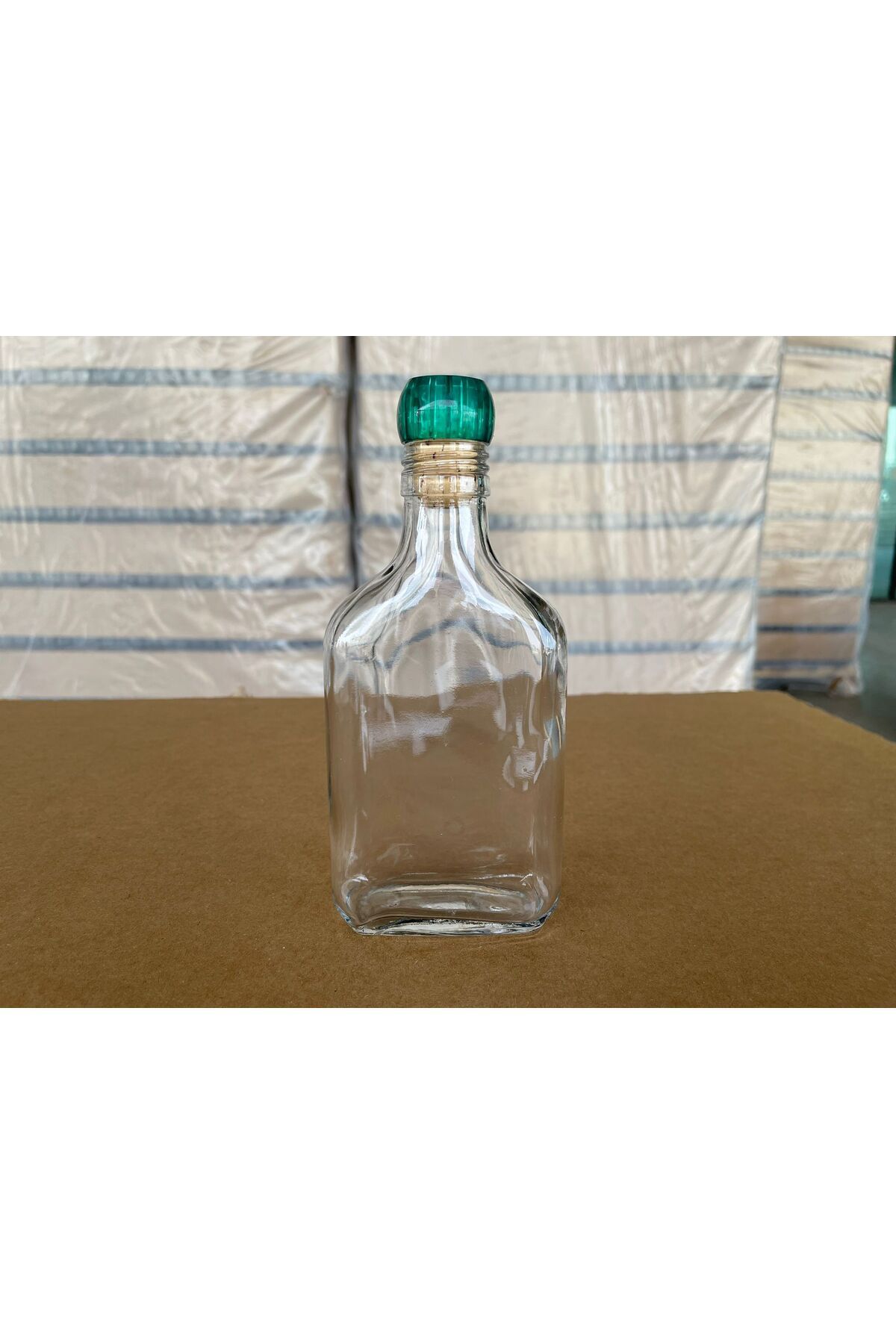 Pause Art Home 200 CC COLDBREW YASSI CAM ŞİŞE - YEŞİL BAŞLIKLI MANTAR TIPALI - 200 ML YASSI SOĞUK KAHVE ŞİŞE