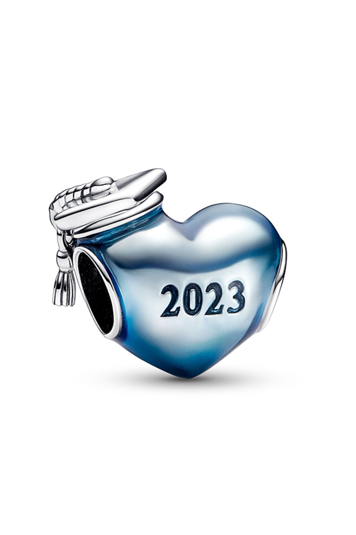 Pandora Mavi 2023 Mezuniyet Kalp Charm